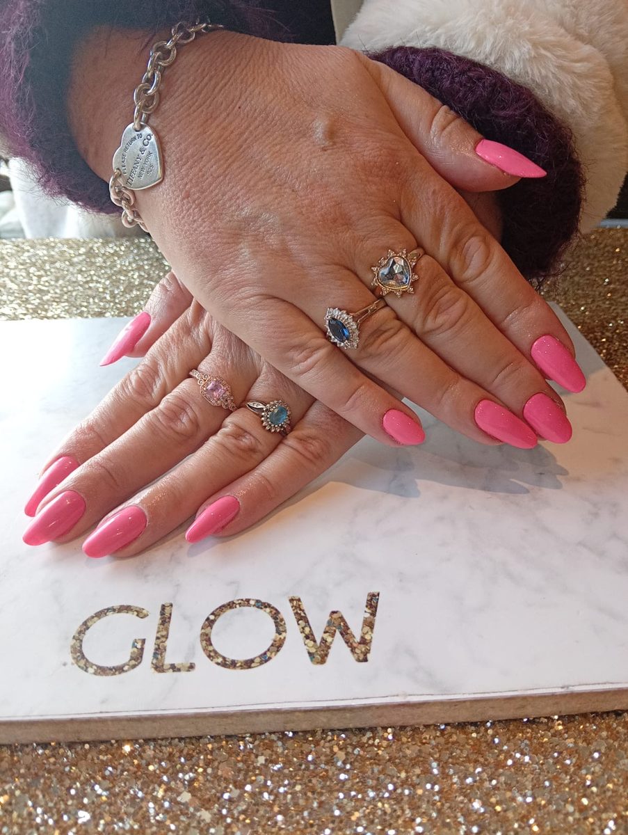 Black and chrome nails at Glow